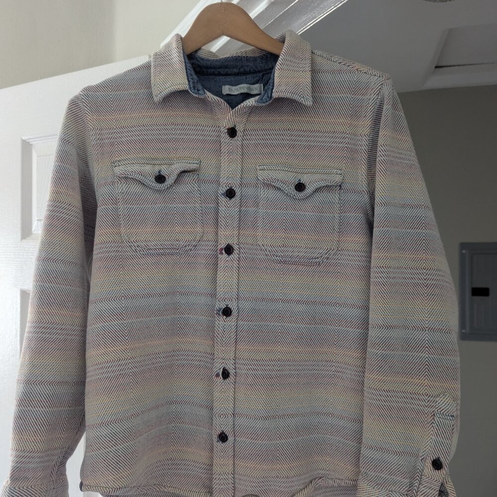 Sunrise Mojave Stripe Blanket Shirt by Outerknown Size M